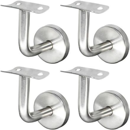 EXCITAT Trapleuningbeugel - RVS wandbeugel - Leuningbeugel - Zilver - 4 stuks