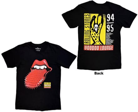 The Rolling Stones - Live Voodoo Lounge Tongue Heren Tshirt - S - Zwart