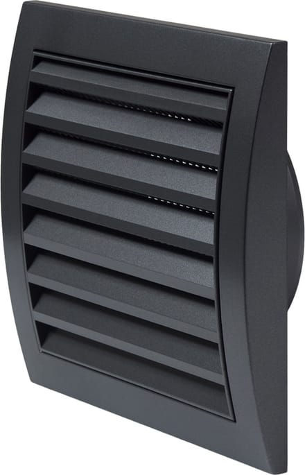 Paneir Airdesigns- ABS - 153 X 148 mm - aansluitbus  Ø 100 mm - net - zwart