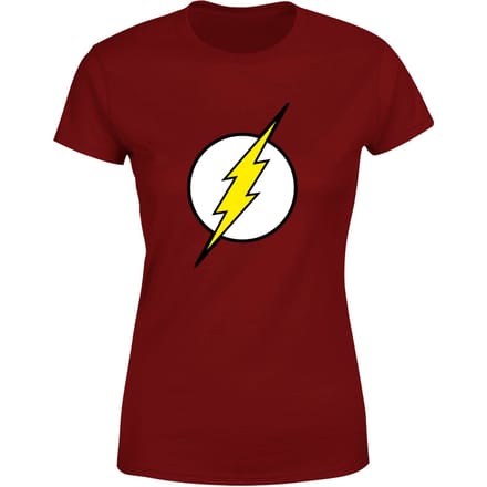 Justice League Flash Logo Women's T-Shirt - Burgundy - L