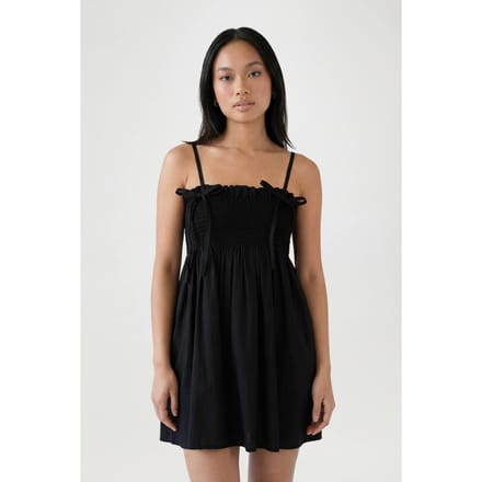 boohoo Dames Mini Smock Jurk Met Gerimpeld Detail | Zwart | Maat: 44