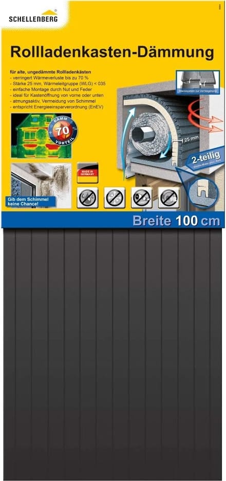Isolatieset voor Rolluikkast 2-delig 25mm Dikte