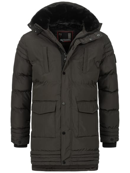 Alessandro Salvarini heren winterjas AS285 met teddyvoering en afneembare capuchon