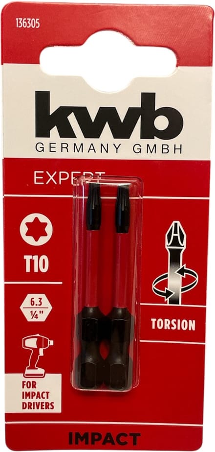 KWB 2 bitjes torsion 50 mm t10 s2