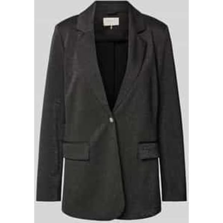 straight fit longblazer met siersteentjes model 'NANNILUX'