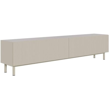 Selsey Veldio New – TV-meubel met groefstructuur, Greige, 175 cm