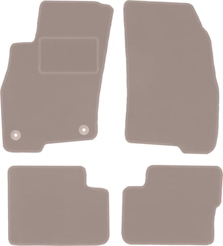 Beige veloursmatten voor: Fiat Grande Punto hatchback (2005-2009)