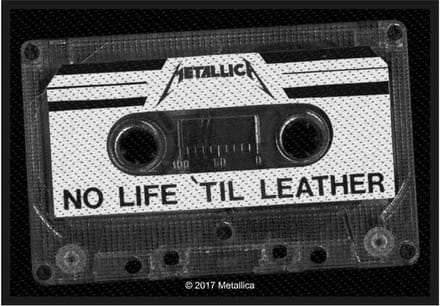 Metallica Patch - No Life 'Til Leather - voor Geen - zwart-grijs-wit