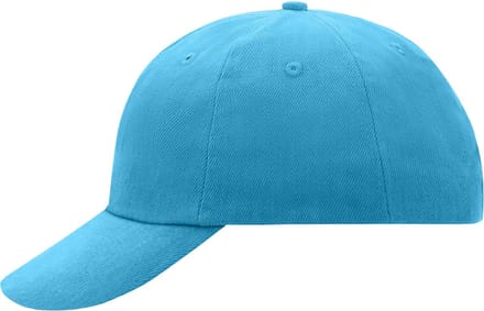 Lichtblauwe baseballcap - 6 panels pet - 100% katoen met klip sluiting - volwassenen