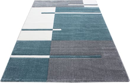 Modern laagpolig vloerkleed Hawaii - blauw - 80x150 cm