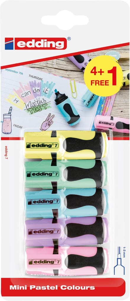 Markeerstift edding 7 mini 1-3mm pastel assorti | 10 stuks