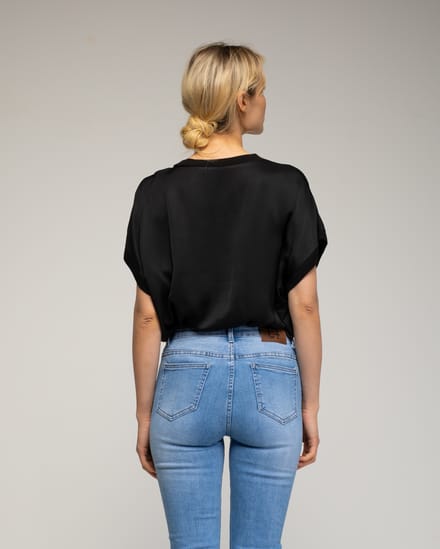 Oversized satijnen top