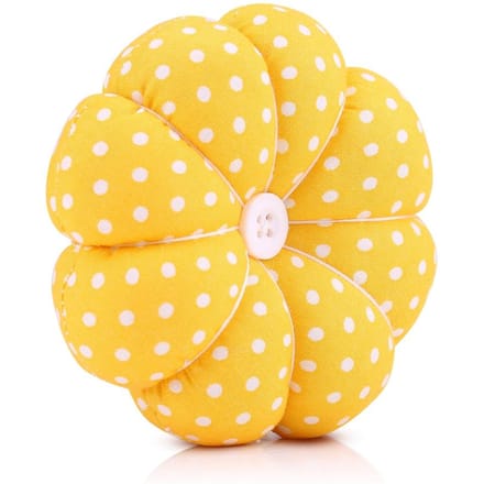 1 pcs Creative Pumpkin Fabric Sewing Needles Pin Cushion with Elastic Wrist Belt(#4) yellow