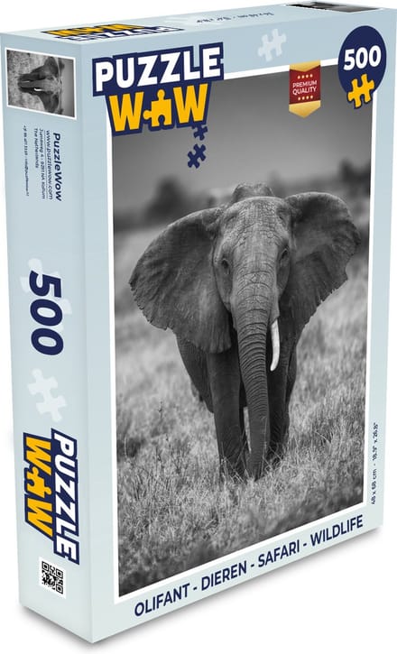 Puzzel Olifant - Dieren - Safari - Wildlife - Legpuzzel - Puzzel 500 stukjes