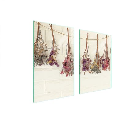 TMK ArtDeko - Beschermplaat - Glas - 65x52cm - Bloemen