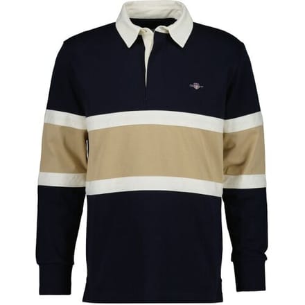 Gant Trui Cut And Sewn Multi Stripe Rugger Avond Blauw / male