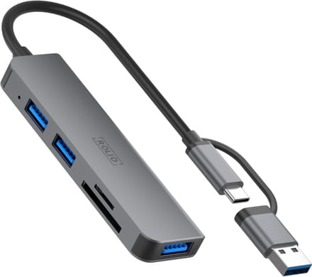 Rolio SD Kaartlezer - All In One USB 3.0 en USB C Geheugenkaartlezer - SD/TF/USB 3.0 Cardreader - Inclusief Converter