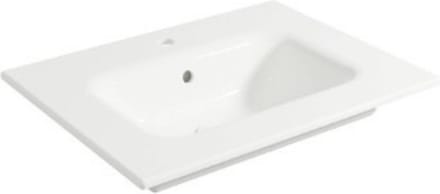 Saqu Fluente Wastafel 1 bak 1 krg 61x46x1 cm Glans Wit