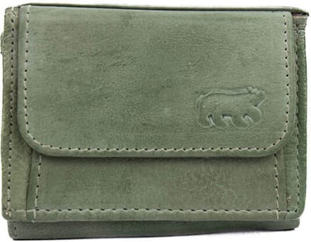 Bear Design Nana Leren Overslagportemonnee - Mint