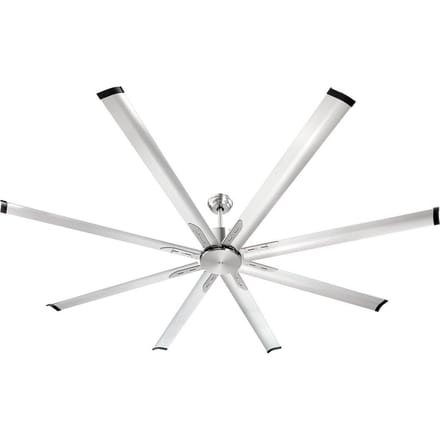 213 cm Aluminium Plafondventilator Zonder Licht Afstandsbediening Geborsteld Nikkel