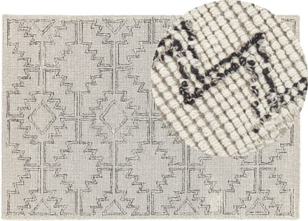 URLA - Vloerkleed - Lichtbeige - 140 x 200 cm - Wol