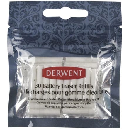 Derwent Vullingen voor Gum op Batterij - 30 Stuks - Wit