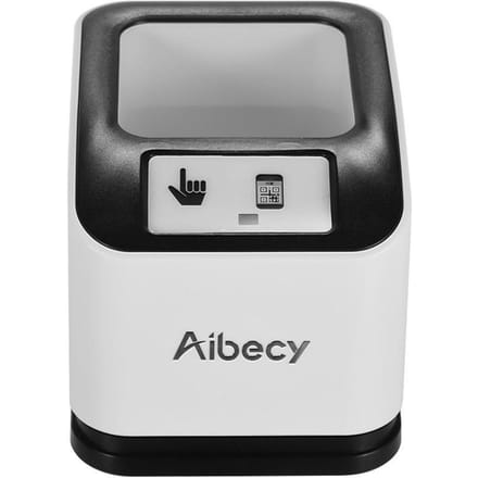 Aibecy 2200 1D/2D/QR Barcodescanner CMOS Afbeelding Desktop Barcodelezer USBO mnidirectionele Scherm Barcodescanner USB interface wit