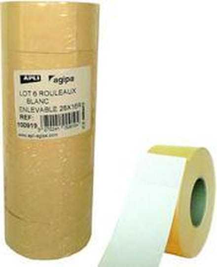 agipa-etiketten voor prijspistolen, 26 x 16 mm, wit