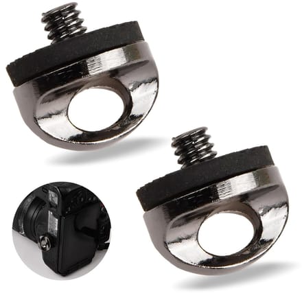 Camera Schroef - D-ring adapter - Bevestigen Camera - Roestvrij Metaal - 2 stuks - Zilver