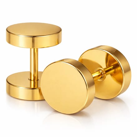 LGT Jewels Stud oorbellen Goudkleurig 4mm