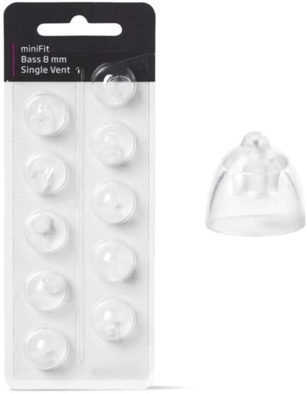 Oticon miniFit Bass tip 8mm enkele venting