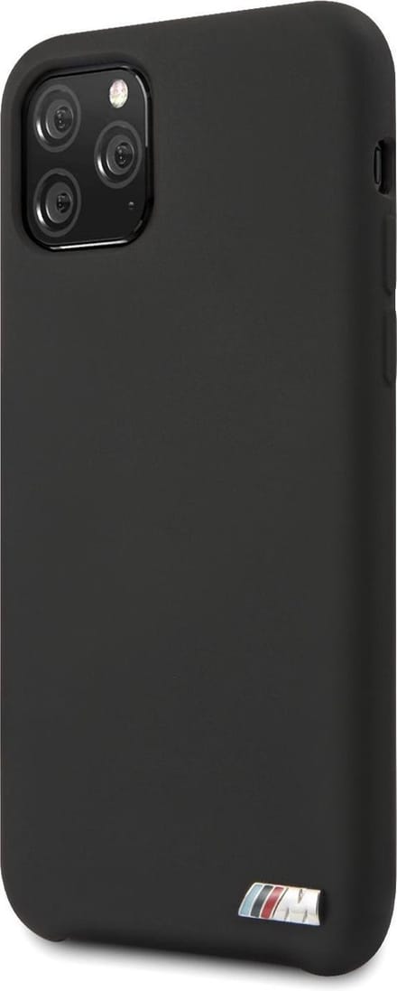 Zwart hoesje BMW - Backcover - Silicone - iPhone 11 Pro Max - Logo M - BMHCN65MSILBK