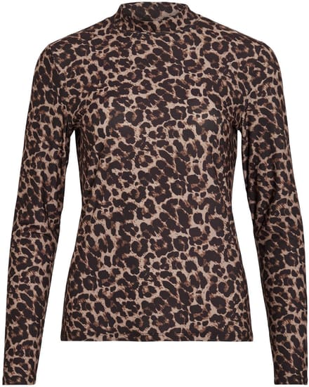 VILA - VILEOA L/S HIGH NECK TOP - NOOS Dames T-shirt