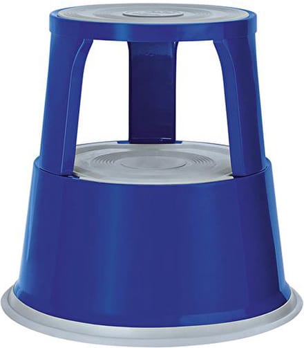 Rollhocker gemaakt van metaal, blauw