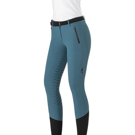 Equiline Knie Grip Dames Rijbroek B-Move Tealblauw Maat : IT44/EU40