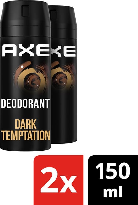 Axe Dark Temptation Deodorant Bodyspray - 2 x 150 ml - Voordeelverpakking