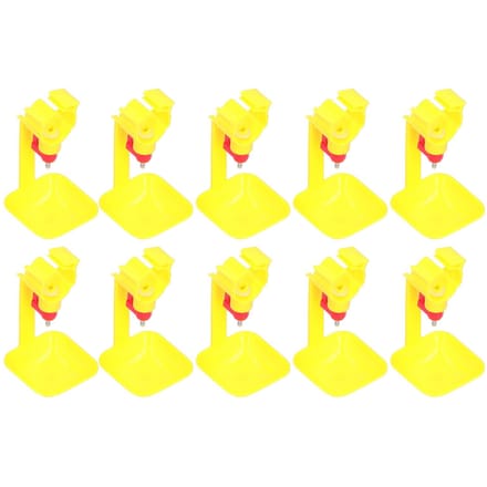 10 stuks kippennippeldrinker met beker 20 ml geïntegreerde automatische drinkbak pluimvee accessoire yellow