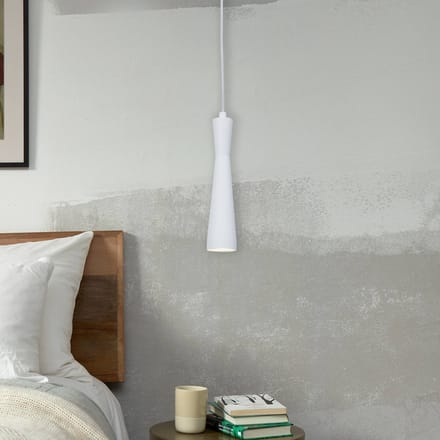 it's about RoMi Hanglamp Bordeaux - Wit - 6x6x26cm - Modern - Hanglampen Eetkamer, Slaapkamer, Woonkamer