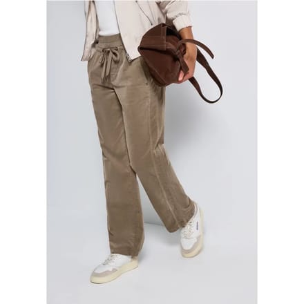 Gewassen look corduroy broek