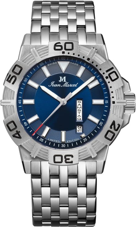 Jean Marcel Herren Armbanduhr Edelstahl Satiniert 22cm