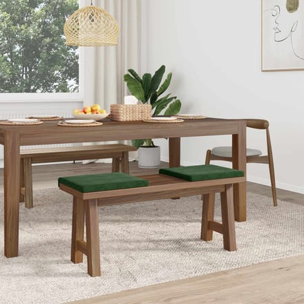 vidaXL - Bankkussen - 2 - st - corduroy - Donkergroen - Diepte - 35 - cm