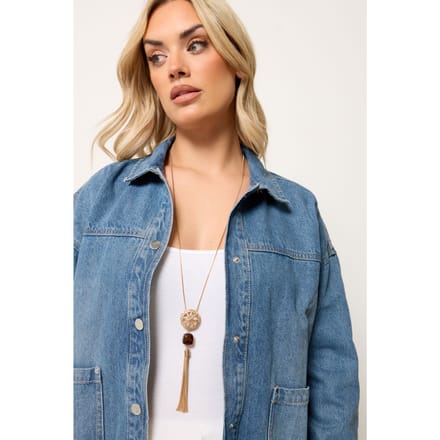Yours Goudkleurige Lange Ketting Met Kwastjessize One Size