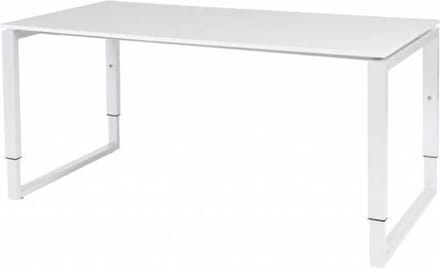 Verstelbaar Bureau - Domino Plus 160x80 wit - wit frame