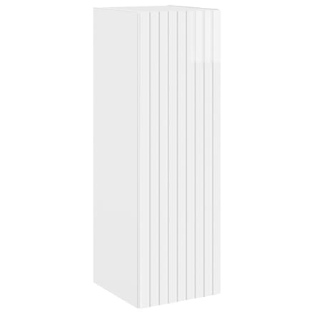 vidaXL - Wandgemonteerde - Badkamerkast - Hoogglans - Wit - 33 - x - 34,5 - x - 60 - cm