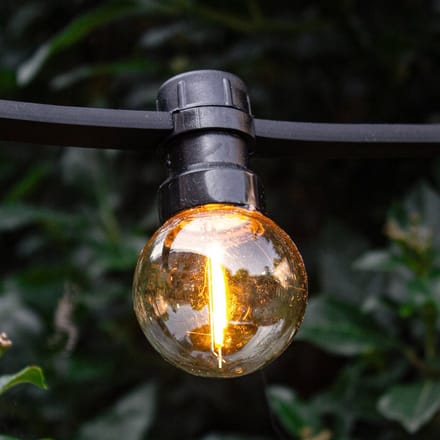 1W lichtsnoer voor buiten met filament LED lampen - Optie dimbaar