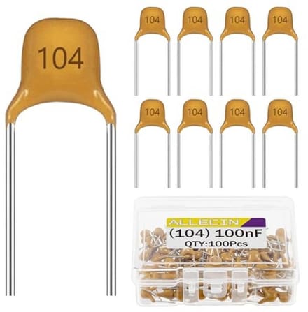 Monolithische keramische condensatoren 0,1 uF 50V - verpakking van 100 stuks