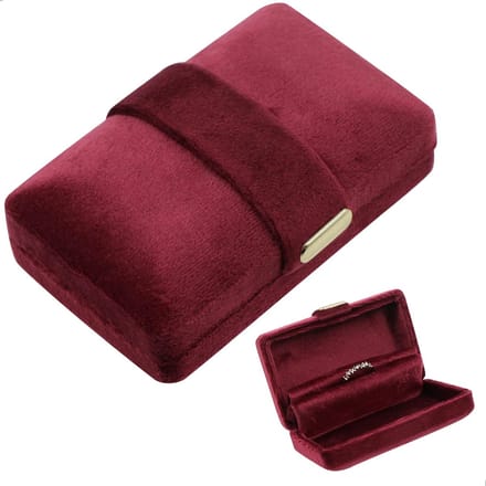 Dubbele ringdoos-trouwringhouder sieradendoos-opbergdoos geschenkdoos-opbergdoos-rood
