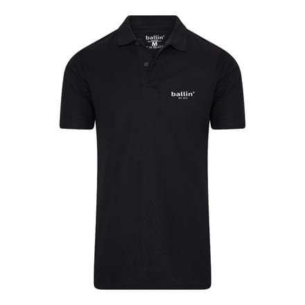 Ballin Est. 2013 - Heren Polo SS Basic Polo - Zwart - Maat XL