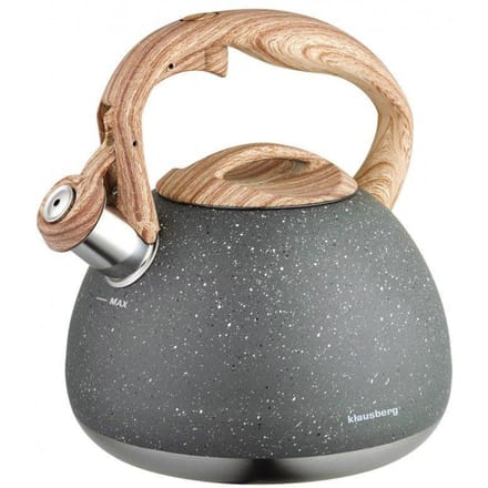 Klausberg 7509 - Fluitketel - grijs marmer - 2.8 liter