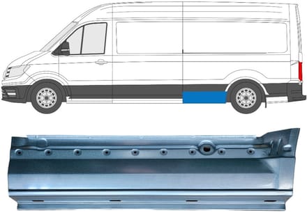 Reparatiepaneel achterspatbord voor Volkswagen Crafter 2017- / Links